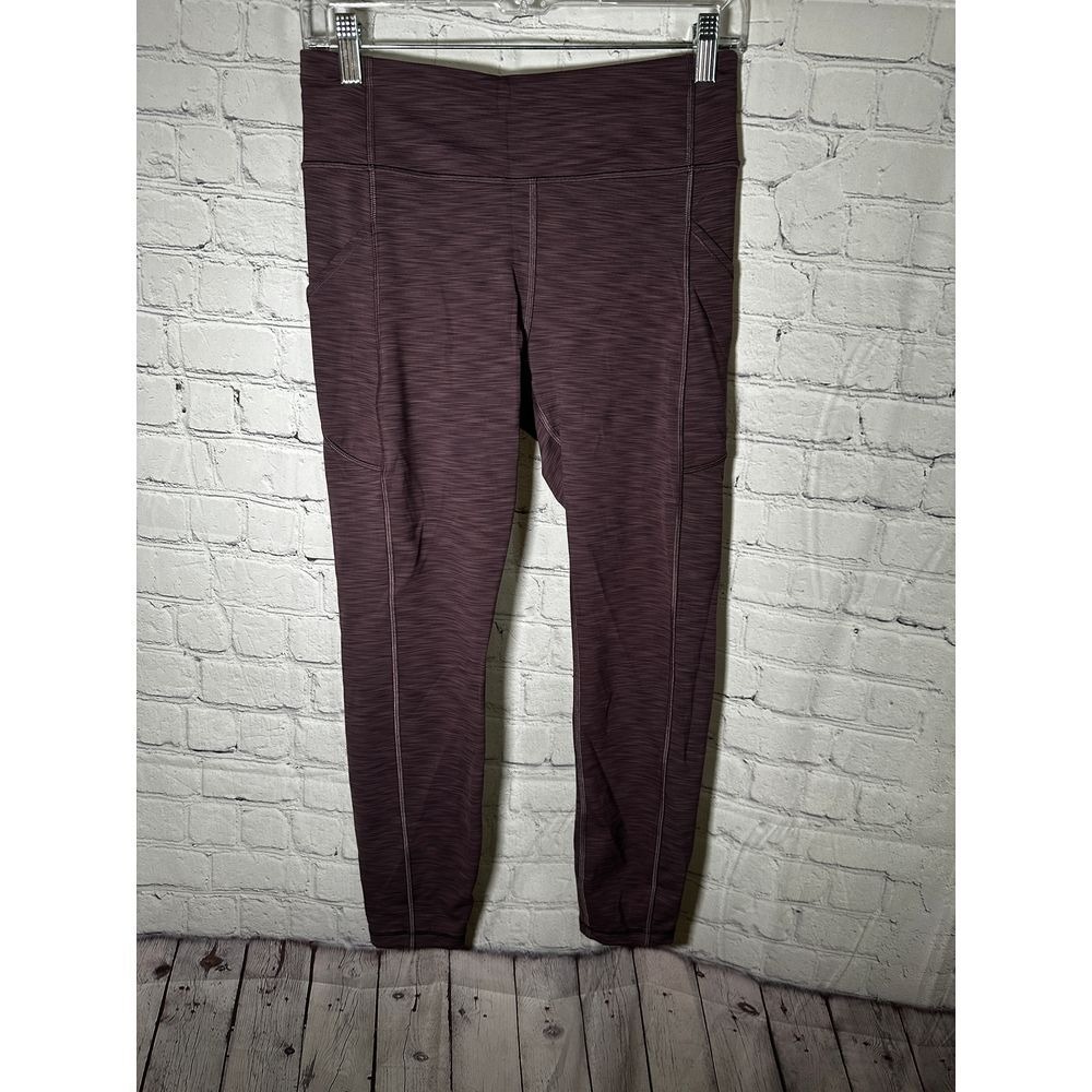 Lululemon All the Right Places High-Rise 28 Heathered Plum Burgundy Pockets